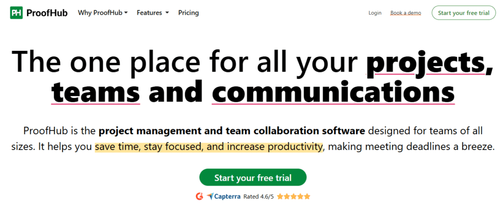 proofhub screenshot