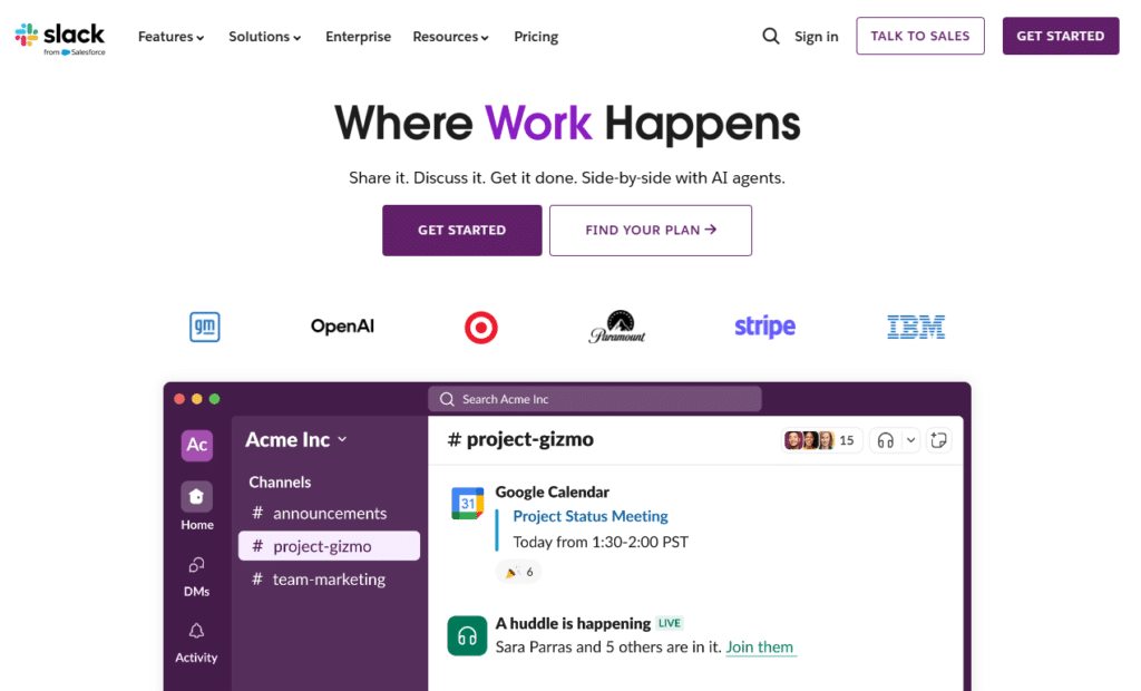 slack screenshot