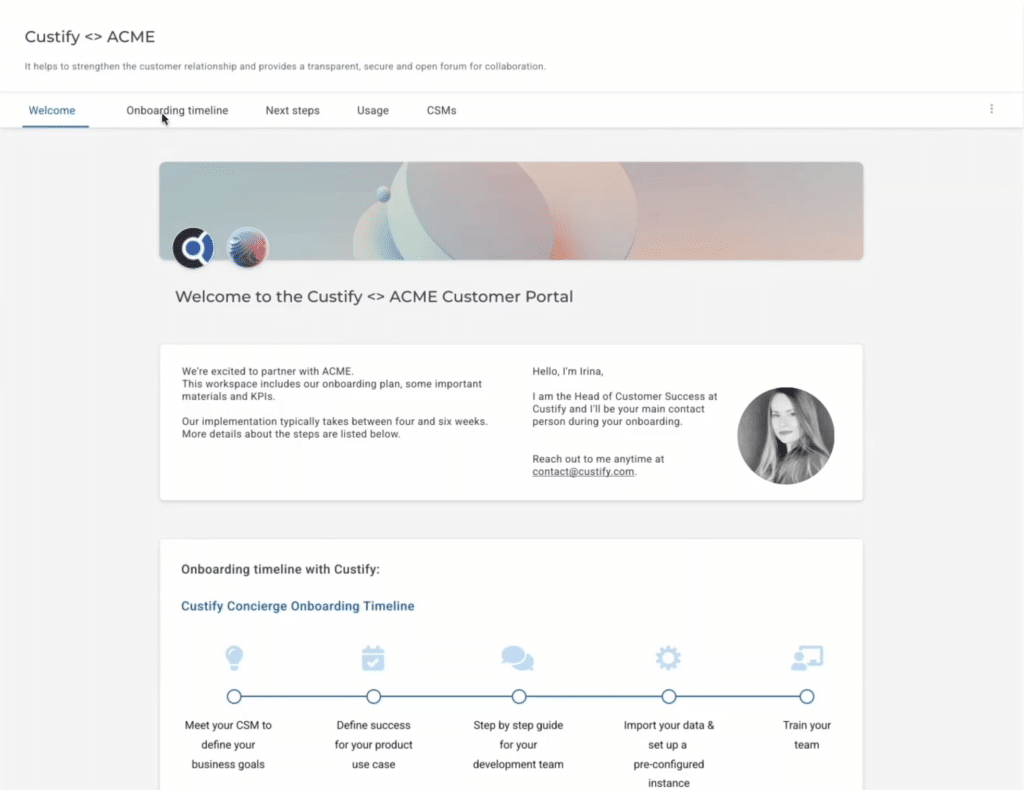 customer portal example csp