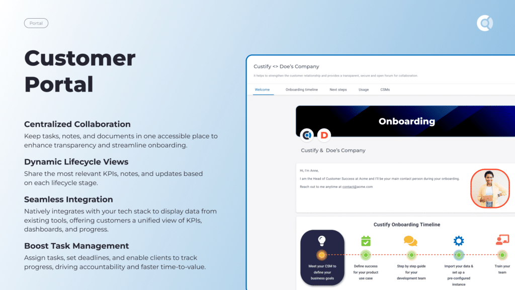 customer portal screenshot