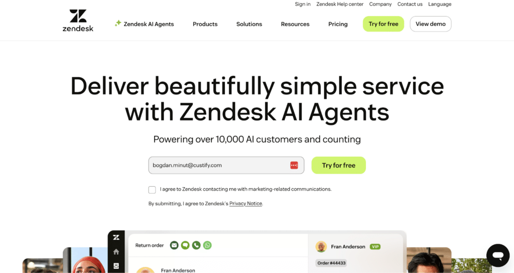 zendesk screenshot