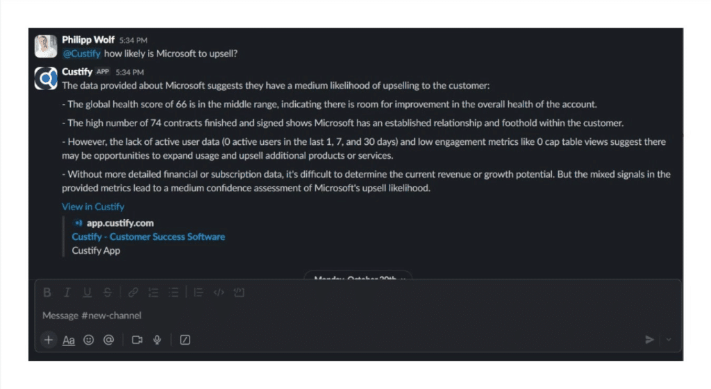 custifyAI slack integration
