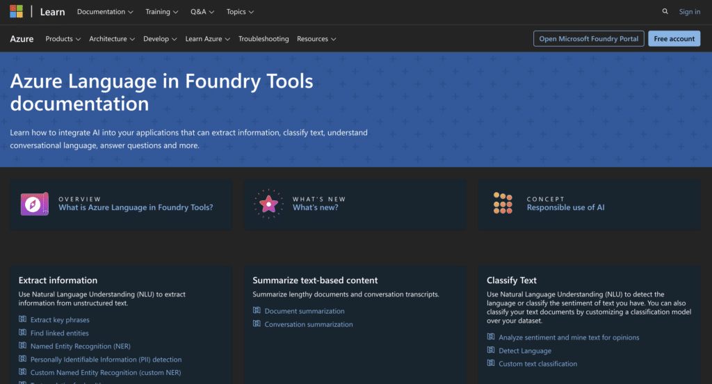 Microsoft Azure Text Analytics