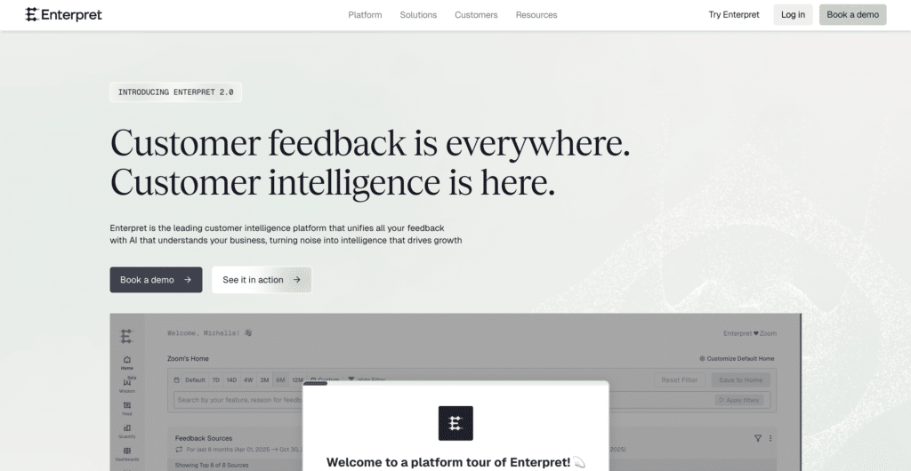 Enterpret screenshot