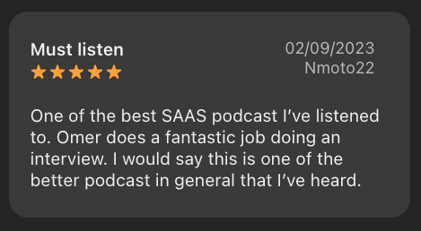 the saas podcast review