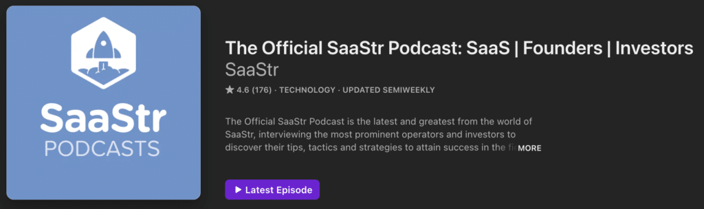 the official saastr podcast