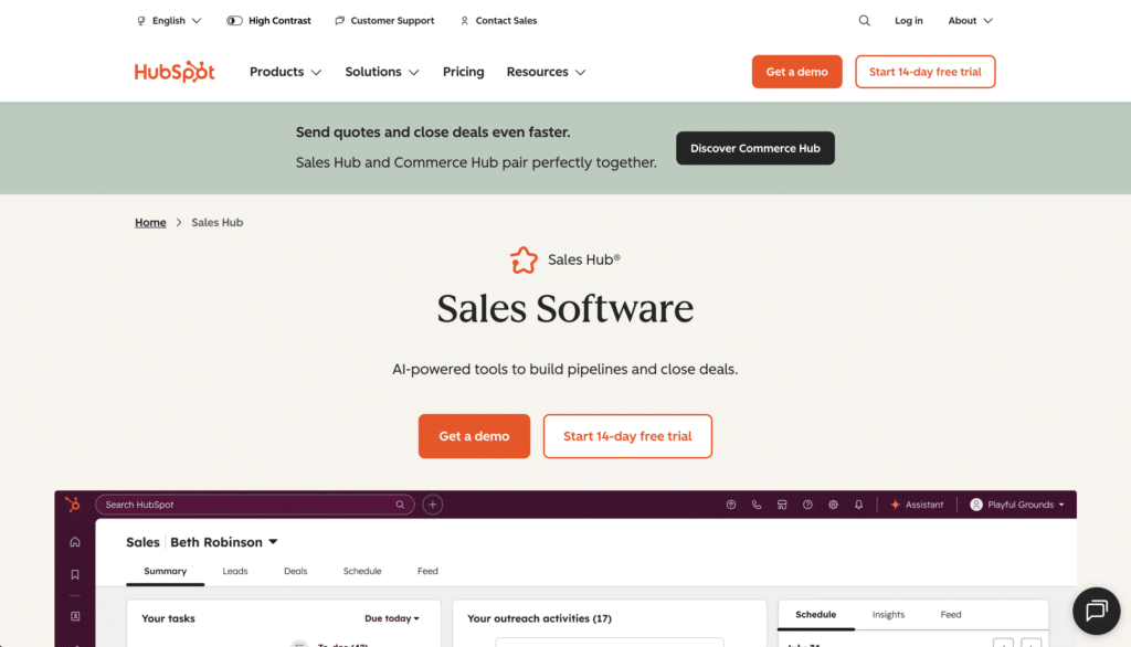 hubspot screenshot