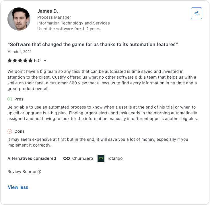 custify review James D