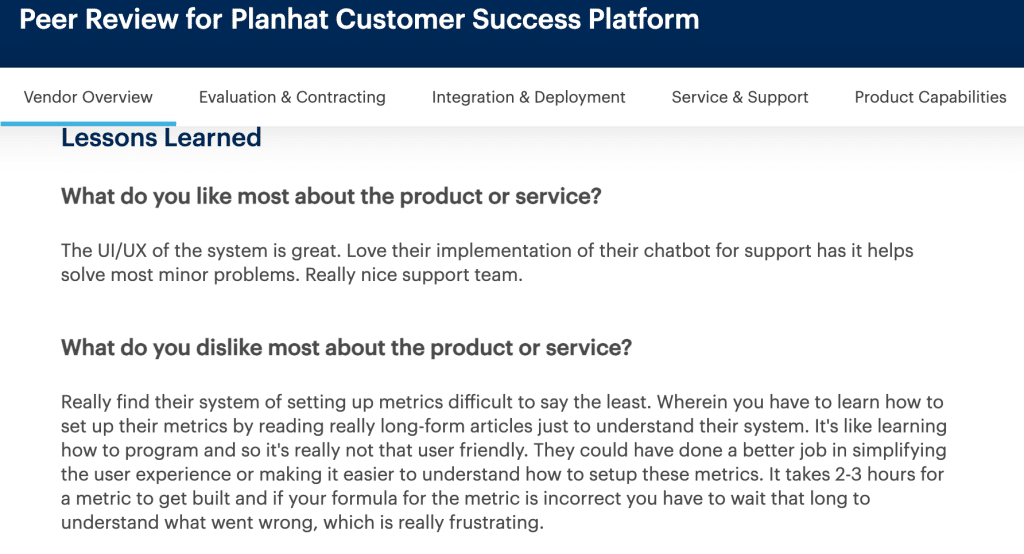 gartner review for planhat