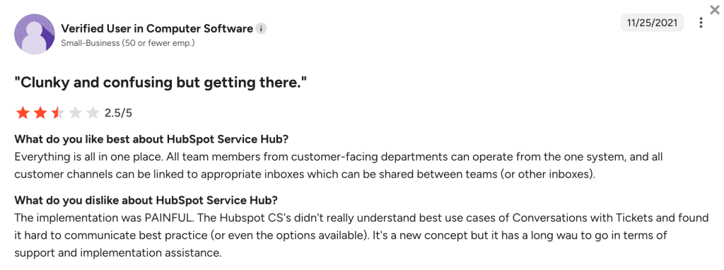 hubspot service hub review