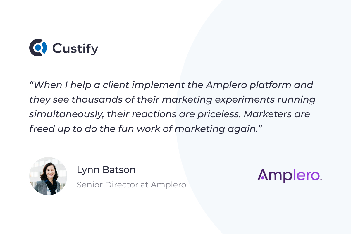 Lynn Batson - Senior Director - Amplero