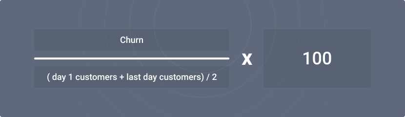 Dividing churn by the average number of customers 
