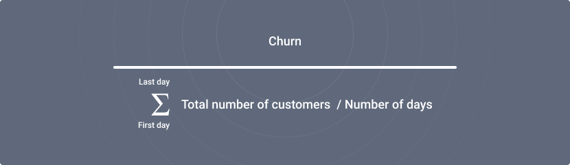 Dividing churn by the average number of customers