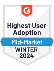 G2 - Highest User Adoption Winter 2023